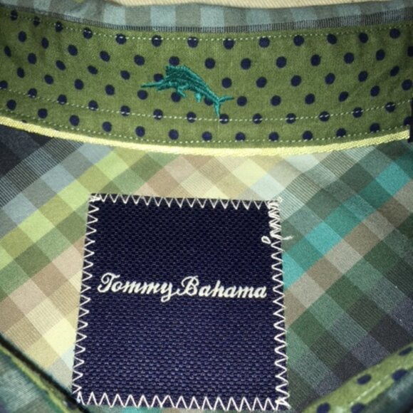 Tommy Bahama Men's 3XB Multicolor Stripe/Check Long Sleeve Shirt w/Contrast Cuff - Picture 2 of 7